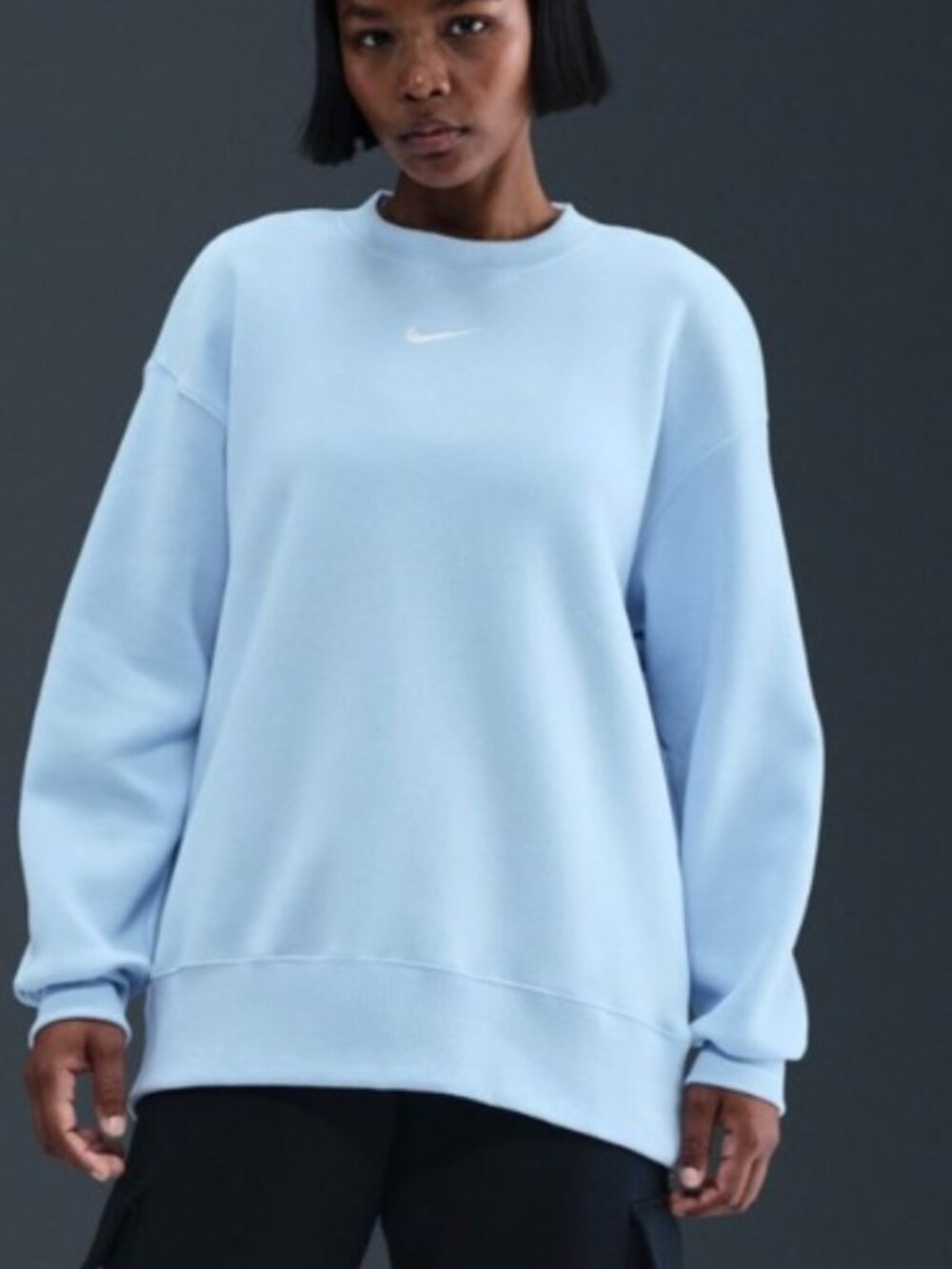 Nike Phoenix Fleece Oversized Sweatshirt Celestine Blue Size XL Women's